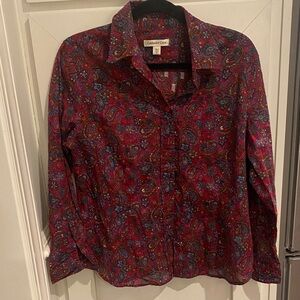 Coldwater Creek Multicolor Paisley Blouse